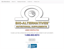 Tablet Screenshot of bio-alternatives.com